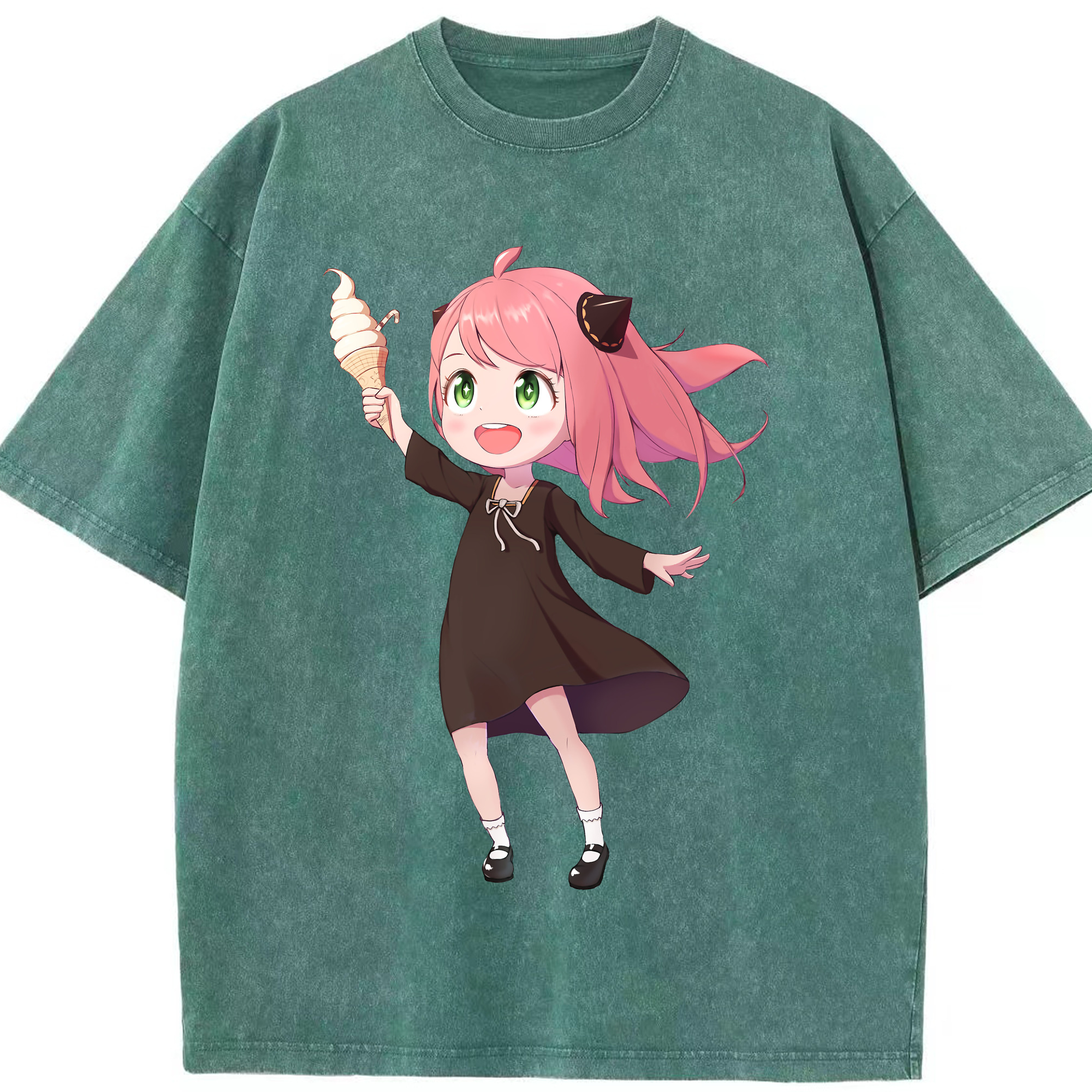 （画像用） SPY×FAMILY间谍家家酒 綿100% ヴィンテージ風 半袖Tシャツ（フロントプリント）